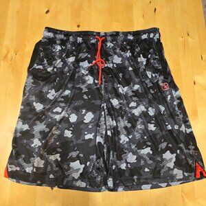 And1 Black and Grey Camouflage Shorts Men Size 2X  Black Gray Grey